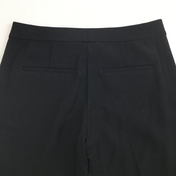 VINCE Black Wool Blend Button Hem Cropped/Ankle Dress Pant - Picture 7 of 11